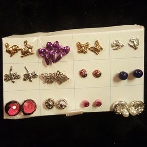 12 PIERCED EARINGS IN ALL